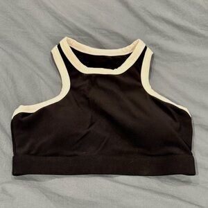 Black and White Gym Top
